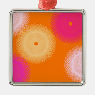 orange und rosa Pop-Farbe Silbernes Ornament