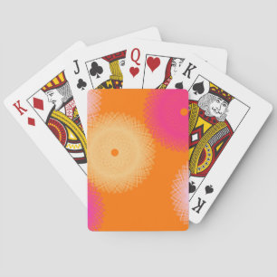 orange und rosa Pop-Farbe Spielkarten