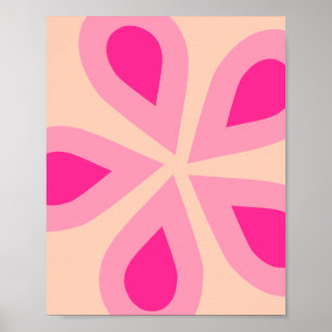 orange und rosa poster