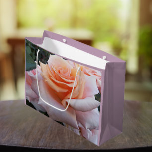 Orange und Rosa Rose Große Geschenktüte