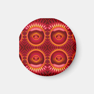 Orange- und rote Energiesphären-Muster Magnet