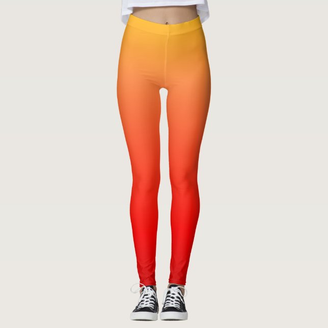 Orange und Rote Leggings (Vorderseite)