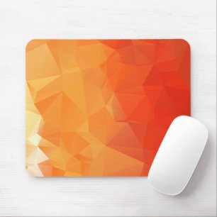 Orange und rotes Facetten-Muster Mousepad