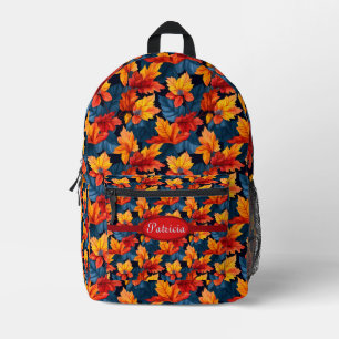 Orange und Russet Herbstleaves Bedruckter Rucksack