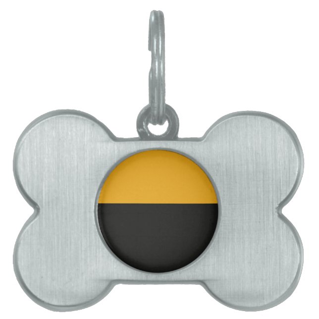 Orange und Schwarz-Block-Kunst Tiermarke (Vorderseite)