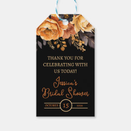 Orange und Schwarz, Halloween, Blumenkohl, Brautpa Geschenkanhänger