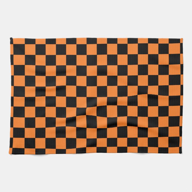Orange und Schwarz Handtuch (Horizontal)