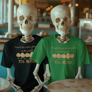 Orange und Schwarz Niedlich Gezeichnet Pumpkins Ha T-Shirt