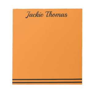 Orange und Schwarz Notepad Notizblock