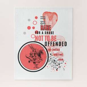 Orange und schwarz Offene Schlangen sarkastisches Puzzle