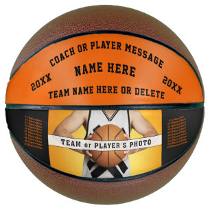 Orange und Schwarz, Personalisiert, Foto Basketbal Basketball