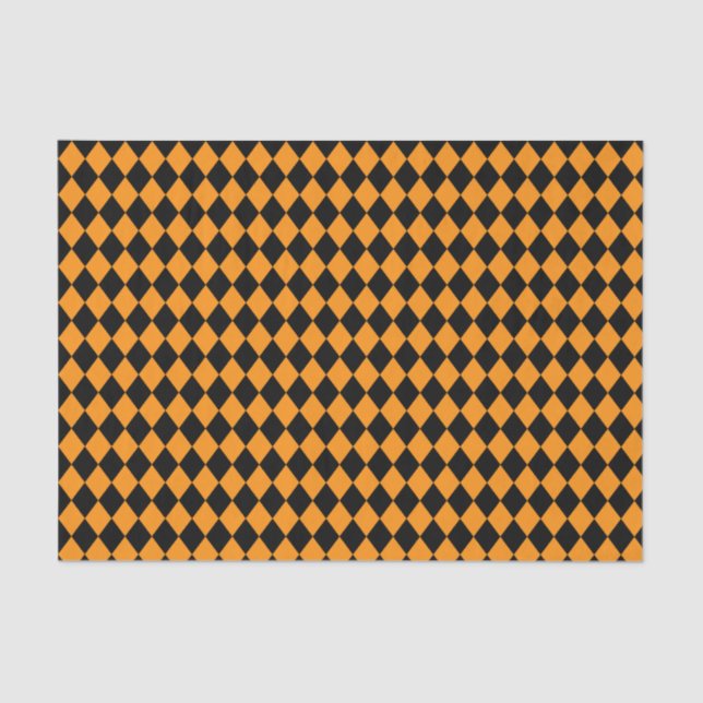 Orange und Schwarz Seidenpapier (Vorderseite)
