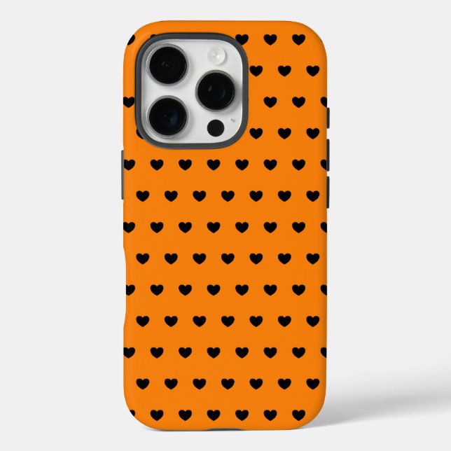 Orange und schwarze iPhone-Abdeckung Case-Mate iPhone Hülle (Rückseite)