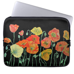 Orange und Schwarze Pflaumen Orange Rot Laptopschutzhülle