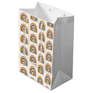 Orange und schwarze Regenbogen-Fledermäuse Weiße H Mittlere Geschenktüte
