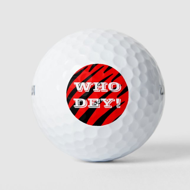 ORANGE- UND SCHWARZE STREIFEN GOLFBALL (Vorderseite)