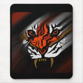 ORANGE- UND SCHWARZE STREIFEN MOUSEPAD