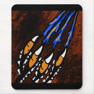 ORANGE- UND SCHWARZE STREIFEN MOUSEPAD