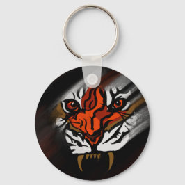 ORANGE- UND SCHWARZE STREIFEN SCHLÜSSELANHÄNGER