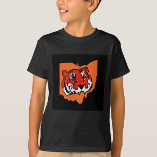ORANGE- UND SCHWARZE STREIFEN T-Shirt
