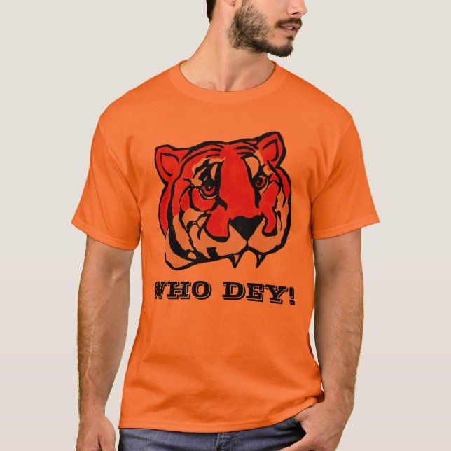 ORANGE- UND SCHWARZE STREIFEN  T-Shirt (Vorderseite)
