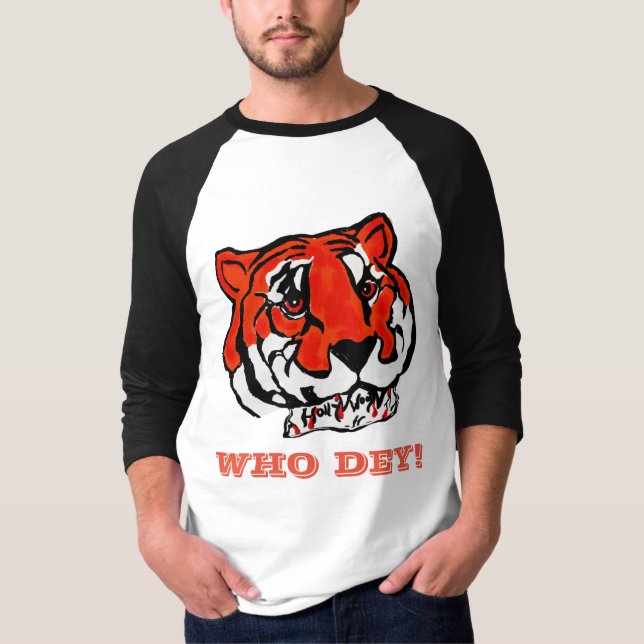 ORANGE- UND SCHWARZE STREIFEN T-Shirt (Vorderseite)