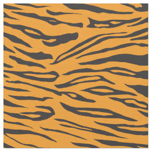 Orange und schwarzer Tiger-Streifen deckte Gewebe Stoff