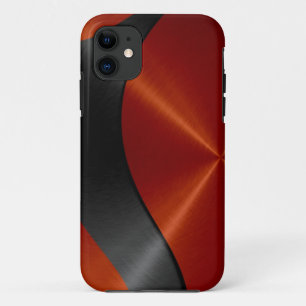 Orange und schwarzes Edelstahl-Metall Case-Mate iPhone Hülle