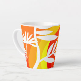 Orange und Weiß Botanisch Milchtasse