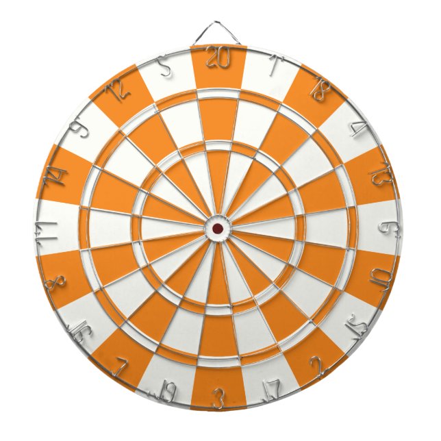 orange und weiß dartscheibe (vorne)