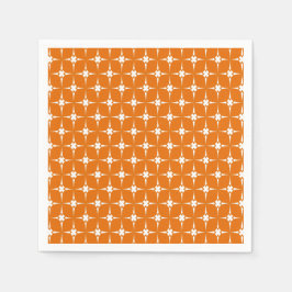 Orange und Weiß Gemustert Serviette