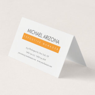 Orange und weiß minimalistisches einfaches moderne visitenkarten