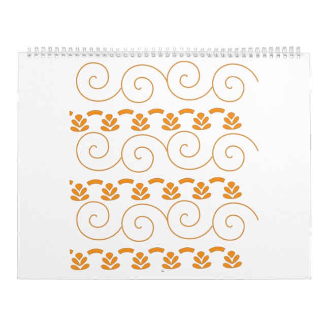 Orange und Weiß mit Wirbel Kalender (Titelbild)