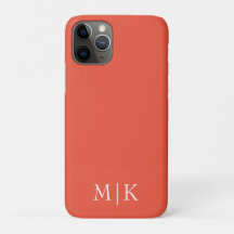 Orange und Weiß | Modernes Monogramm