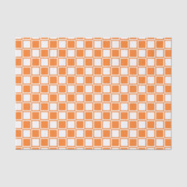 Orange und Weiß umrissene Quadrate Seidenpapier
