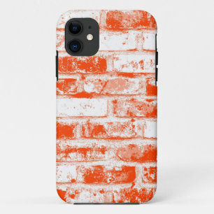 Orange und weiße alte Ziegelwand Case-Mate iPhone Hülle