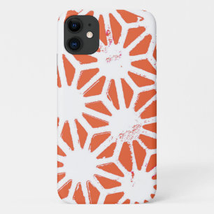Orange und weiße geometrische Muster Case-Mate iPhone Hülle