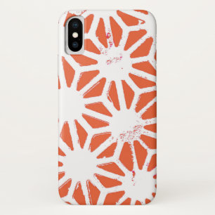Orange und weiße geometrische Muster Case-Mate iPhone Hülle