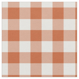 Orange und weiße Karo-Gingham Stoff