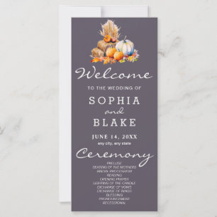 Orange und weiße Kürbisse Herbst Graue Hochzeitspr