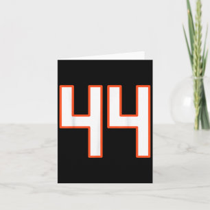 Orange und weiße Srts Nummer 44 Trikot Uniform Pla Karte
