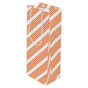 Orange und weiße Streifen Geschenktüte Für Weinflaschen