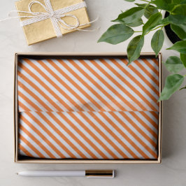 Orange und weiße Streifen Seidenpapier