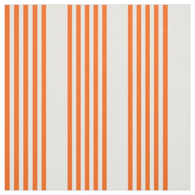 Orange und weiße Streifen Stoff (Muster)
