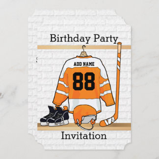 Orange und weißes einladung