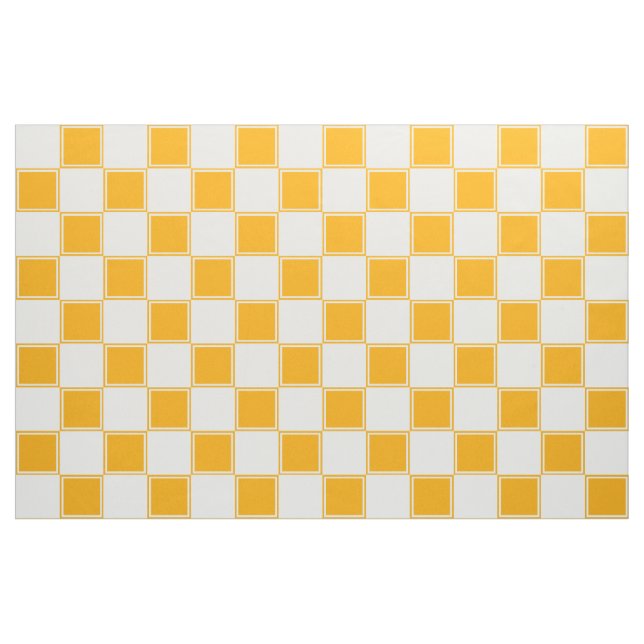 Orange und weißes großes kariertes Gewebe Stoff (Fat Quarter (45,7 x 55,9 cm))
