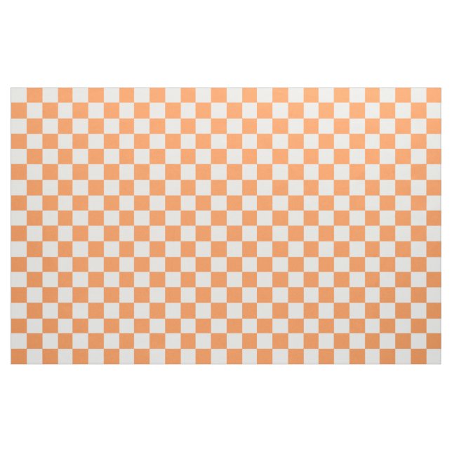 Orange und weißes kariertes Gewebe Stoff (Fat Quarter (45,7 x 55,9 cm))