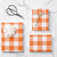 Orange und White Gingham Karo Kariert