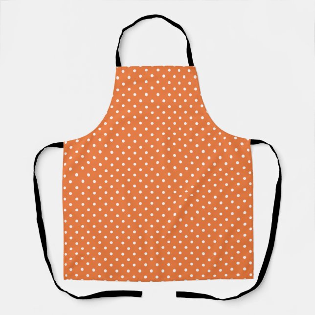Orange und White Polka Dot Schürze (Vorderseite)
