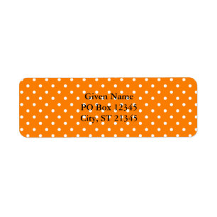 Orange und White Polka Dots
